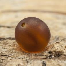 Frostad glaspärla 8 mm, Ljusbrun (20st)