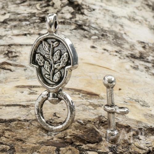 Stavlås Kvist 28x12 mm, Antiksilver (st)