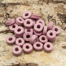 Keramikpärla Disk 6x3 mm, Rosa (30st)