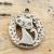 Berlock Katt 17x20 mm, Antiksilver (st)