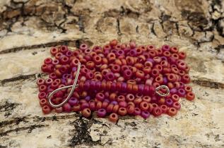 Seed Beads matt rainbow 2,6 mm, Corall (20g)
