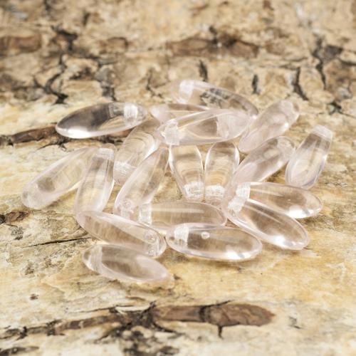 Hänge droppe glas 3,2x10 mm, Rosa (20st)