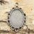 Cabochoninfattning Hänge 20x30 mm, Antiksilver (st)