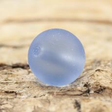 Frostad glaspärla 8 mm, Ljusblå (20st)