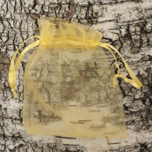 Tygpåse organza 10x12 cm, Guldfärg (st)