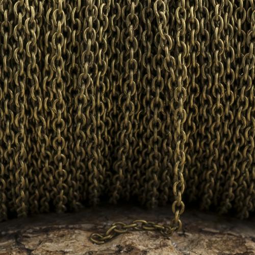 Ringkedja 2x3 mm, Antikbrons (meter)