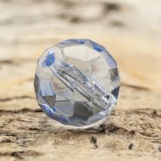 Glaspärla facetterad kula 14 mm, Ljusblå (5st)