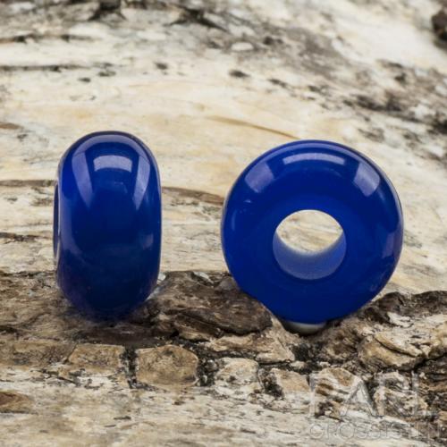 Ormlänkspärla Cat Eye Resin 13X7 mm, Mörkblå (st)