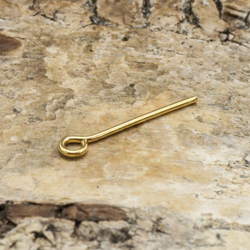 Hattnål med ring 16x0,7 mm, Guldfärg (50st)