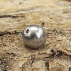 Vaxad glaspärla 6 mm, Silver (40st)