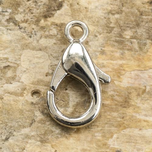 Lås Karbinhake 13x7 mm, Platinafärg (10st)