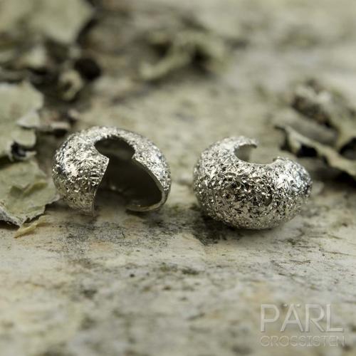 Klämpärlsgömma 3x4 mm, Platinafärg (20st)