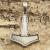 Berlock Tors hammare 37x25 mm, Antiksilver (st)