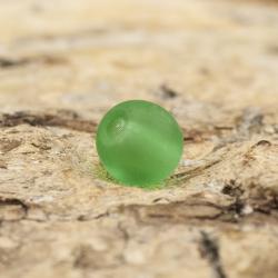 Frostad glaspärla 4 mm, Mörkgrön (60st)