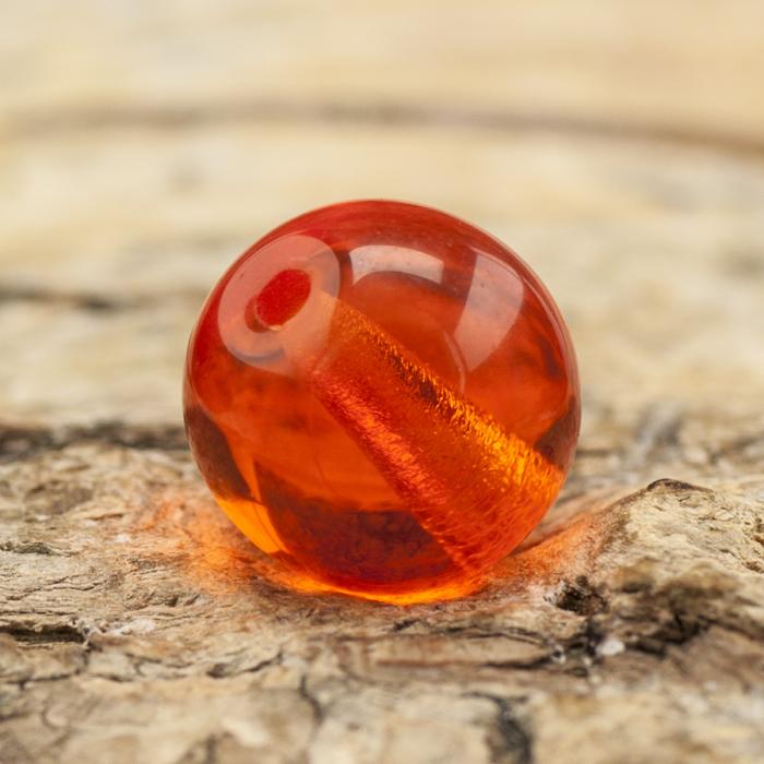 Glasprla rund 8 mm, Orange (20st)