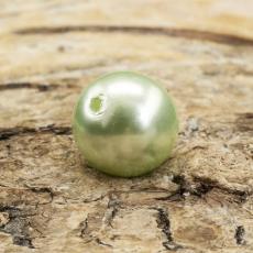Vaxad glaspärla 8 mm, Mintgrön (20st)