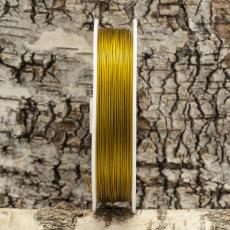 Plastöverdragen wire 0,38 mm, Guld (100 m)
