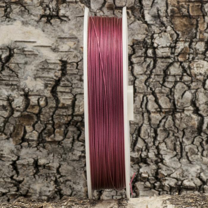 Plastverdragen wire 0,38 mm, Rosa (100 m)