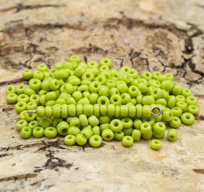 Seed Beads opak 3 mm, Ljusgrn (20g)