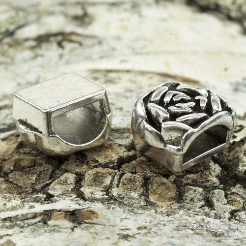 Slider Ros 16x14 mm, Antiksilver (st)