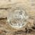 Krackelerad glaspärla 10 mm, Transparent (10st)