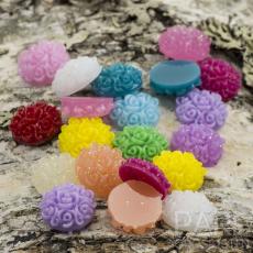 Cabochon resin 10 mm, Glittermix (20st)