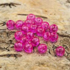 Akrylpärla transparent 6 mm, Rosa (50st)