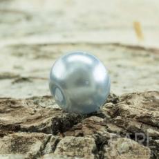 Vaxad glaspärla 6 mm, Ljusblå (40st)