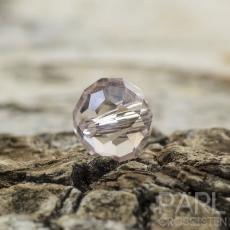Glaspärla facetterad rondell 6x4 mm, Ljusrosa (20st)