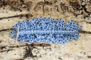 Seed Beads opak lustered 2,6 mm, Blå (20g)