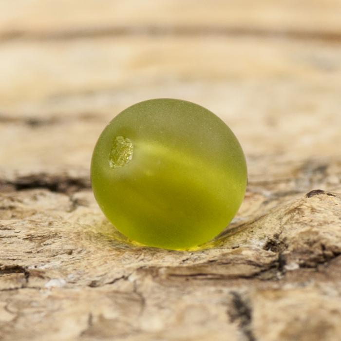 Frostad Glasprla 6 mm, Olivgrn (40st)
