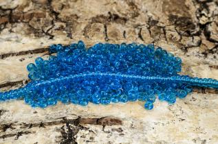 Seed Beads transparent 2,6 mm, Blå (20g)