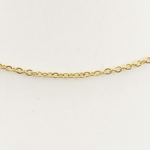 Halskedja med lås i Rostfritt stål 45 cm, Guldfärg (st)