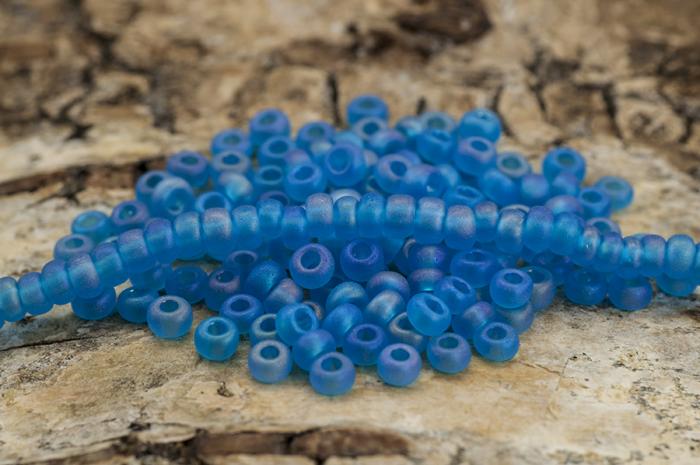 Seed Beads matt rainbow 2,6 mm, Bl (20g)