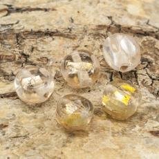 Glaspärla Puck 11 mm, Champagne (5st)