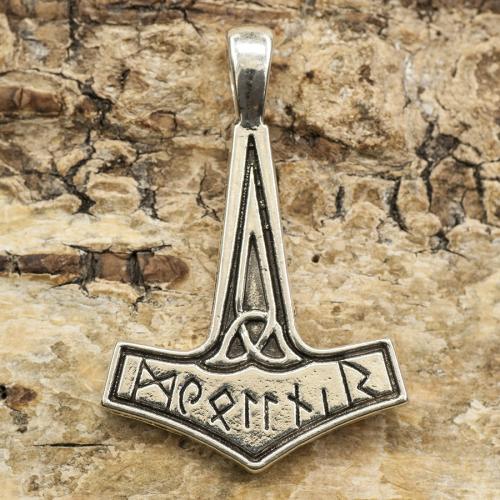 Berlock Tors hammare 37x25 mm, Antiksilver (st)