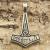 Berlock Tors hammare 37x25 mm, Antiksilver (st)