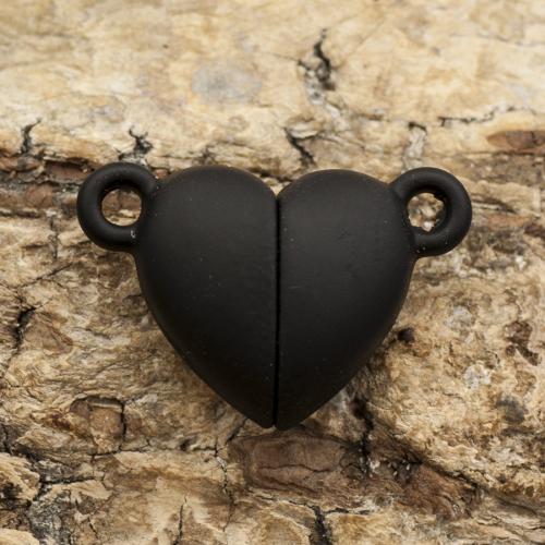 Magnetlås Hjärta 16x10,5 mm, Svart (st)