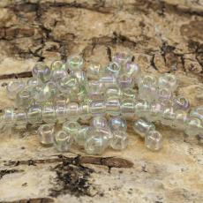 Seed Beads transparent rainbow 4 mm, Klar (20g)