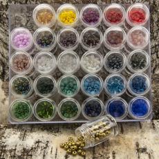 Box med 5 mm Seed Beads, Mix (st)