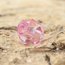 Glaspärla facetterad 4,5x5 mm, Rosa (25st)
