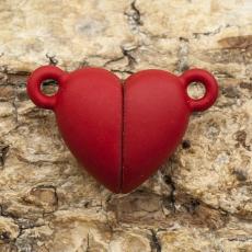 Magnetlås Hjärta 16x10,5 mm, Röd (st)
