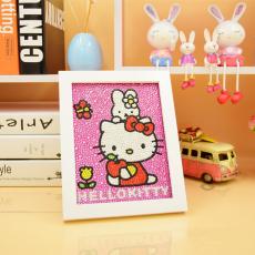 Diamond Painting med ram, Hello Kitty Friends