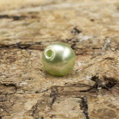 Vaxad glaspärla 4 mm, Mintgrön (60st)