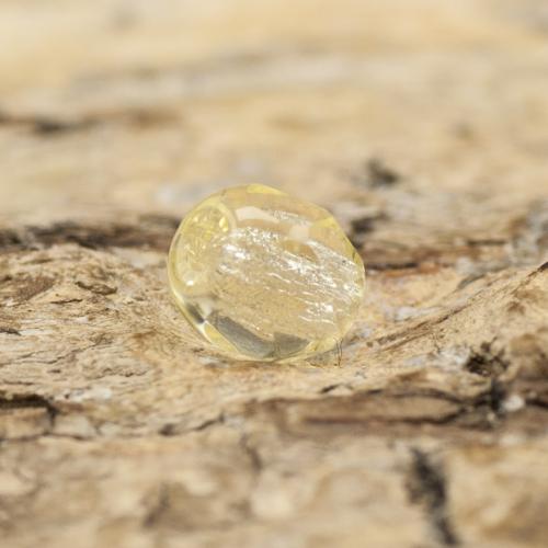 Glaspärla facetterad 3,5x4 mm, Ljusgul (30st)