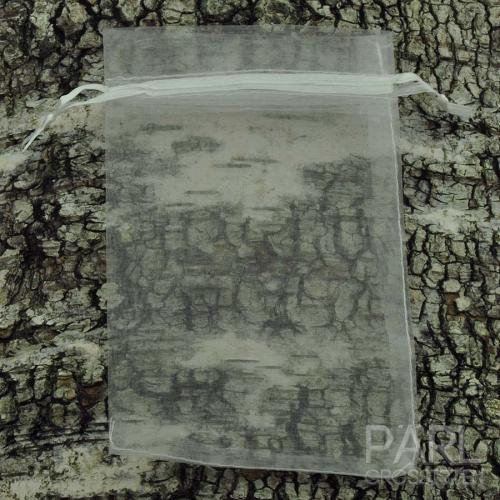 Tygpåse organza 10x12 cm, Vit (st)
