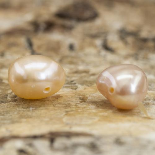 Sötvattenspärla toppborrad 8x6 mm, Färgmix (20st)