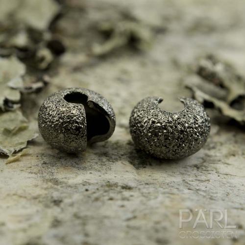 Klämpärlsgömma 3x4 mm, Svart (20st)