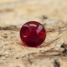 Glaspärla rund 4 mm, Röd (60st)