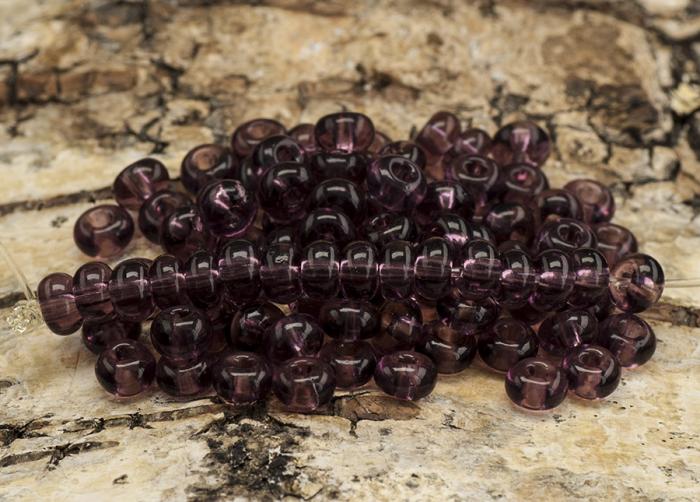 Seed Beads transparent 5 mm, Mrklila (20g)